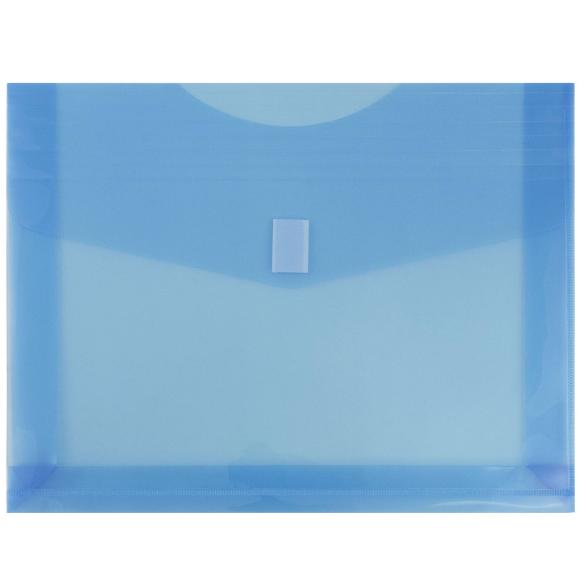 JAM Paper 9.75" x 13" Assorted Plastic Hook & Loop Closure Envelopes, 6ct.